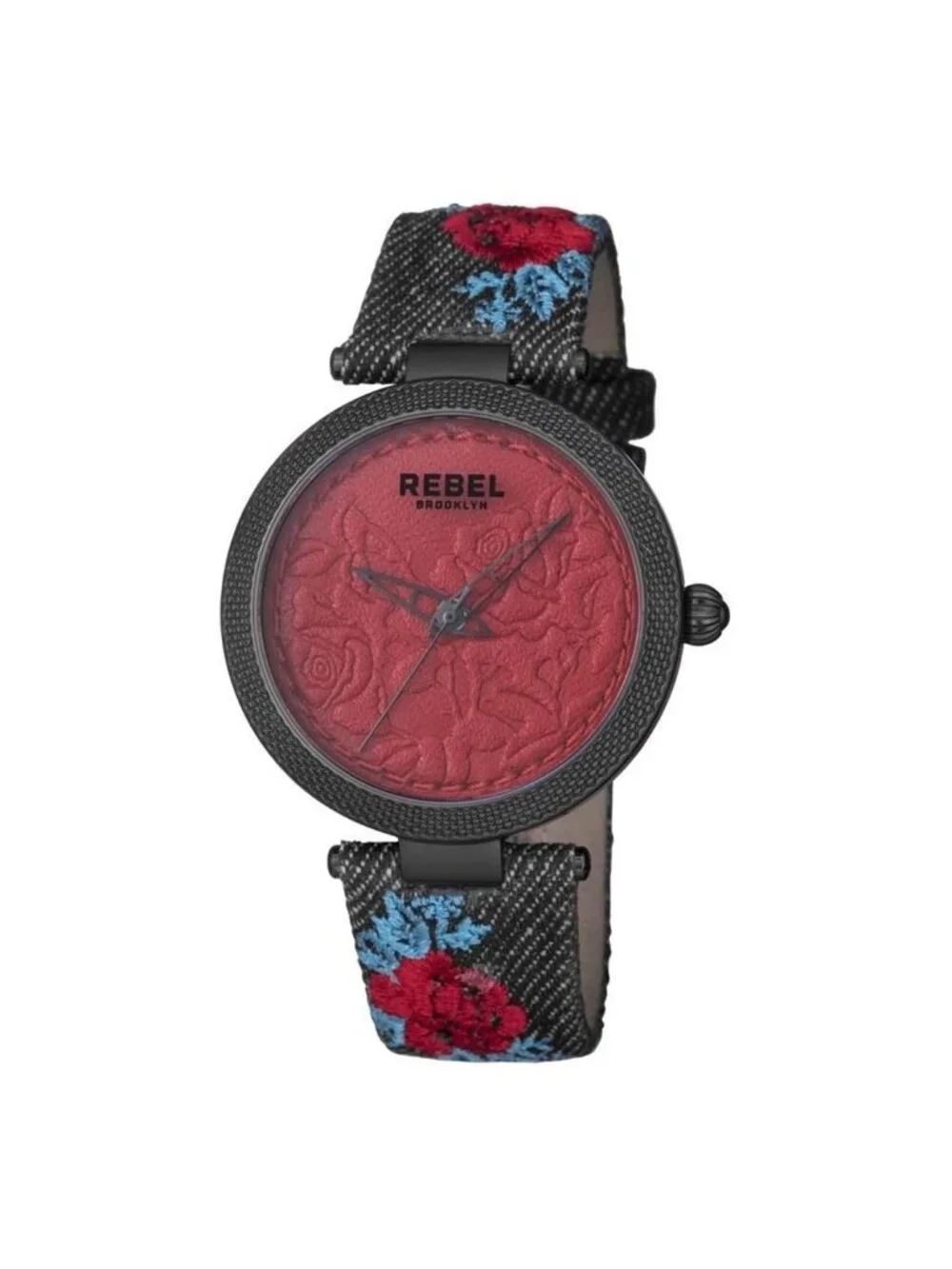 NWT Rebel Carroll Gardens Burgundy Dial Ladies Watch